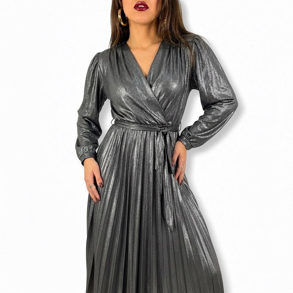 Vintage 1970s silver disco dress by News From California Silver
